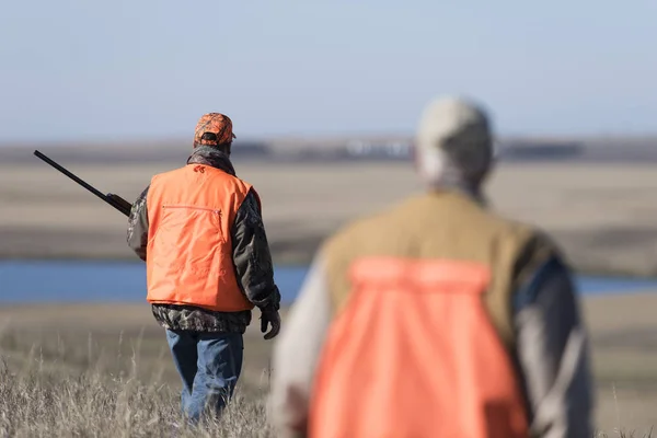 Hunters North Dakota Chasing Pheasants — Stock Photo, Image