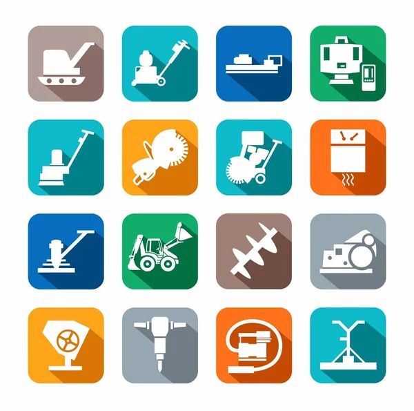 Equipment for working with concrete, construction equipment, icon color, flat. — Stock Vector