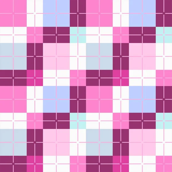 Squares seamless background, pink, vector. — Stock Vector