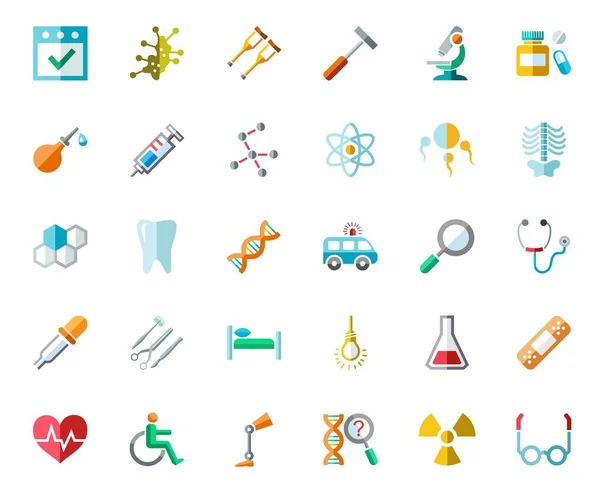 Tıp renkli simgeler, vektör. 