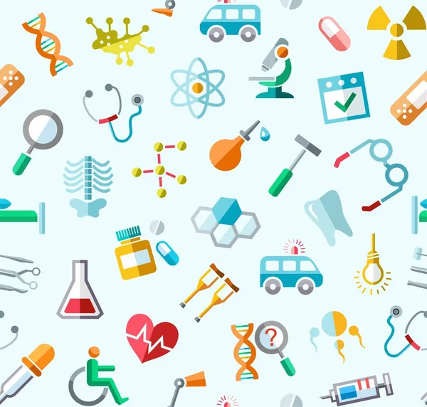 Tıp, renkli arka plan, kesintisiz, mavi, vektör. 