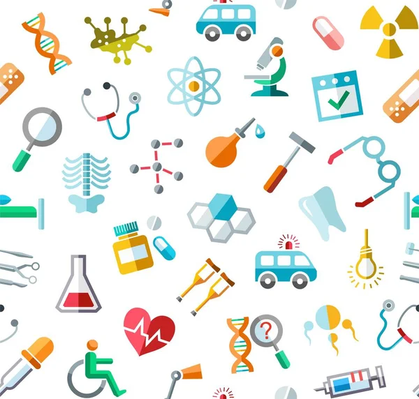 Tıp, renkli arka plan, kesintisiz, beyaz, vektör. 