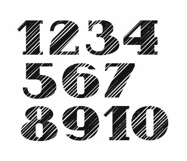 Τα αριθμητικά στοιχεία, διαγώνια ριγέ μοτίβο, μαύρο, άσπρο φόντο, διάνυσμα. — Διανυσματικό Αρχείο