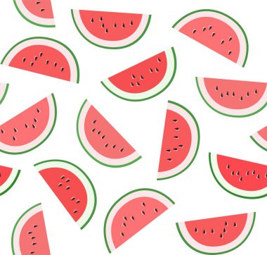 Karpuz, arka plan, kesintisiz, beyaz, vektör. 