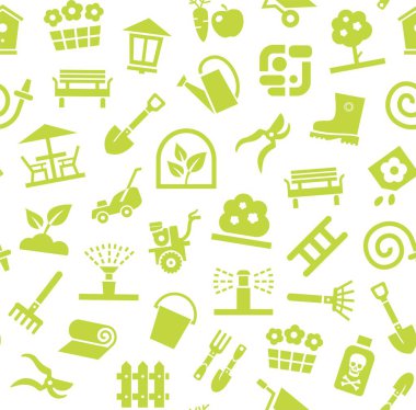 Peyzaj tasarımı, arka plan, sorunsuz, yeşil ve beyaz, vektör. 