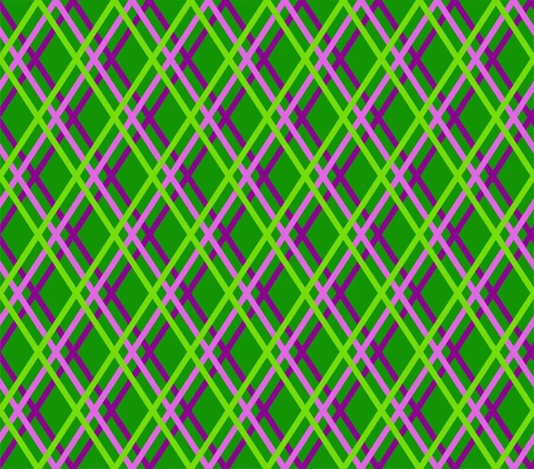 Geometric green background, seamless, fine lines, diamonds, vector. — Stock Vector