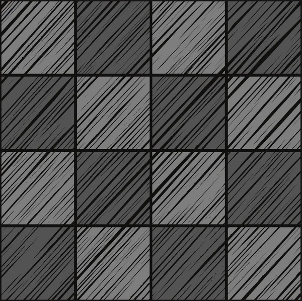 Čtvercové dlaždice, pozadí, bezešvé, grafitově šedá, cool, vektorové. — Stockový vektor