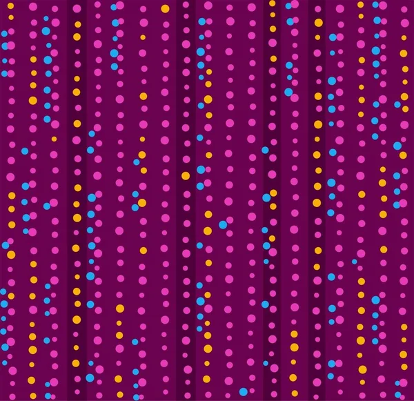 Colored dots, lights, seamless background, abstract, purple, vector. — Stock Vector