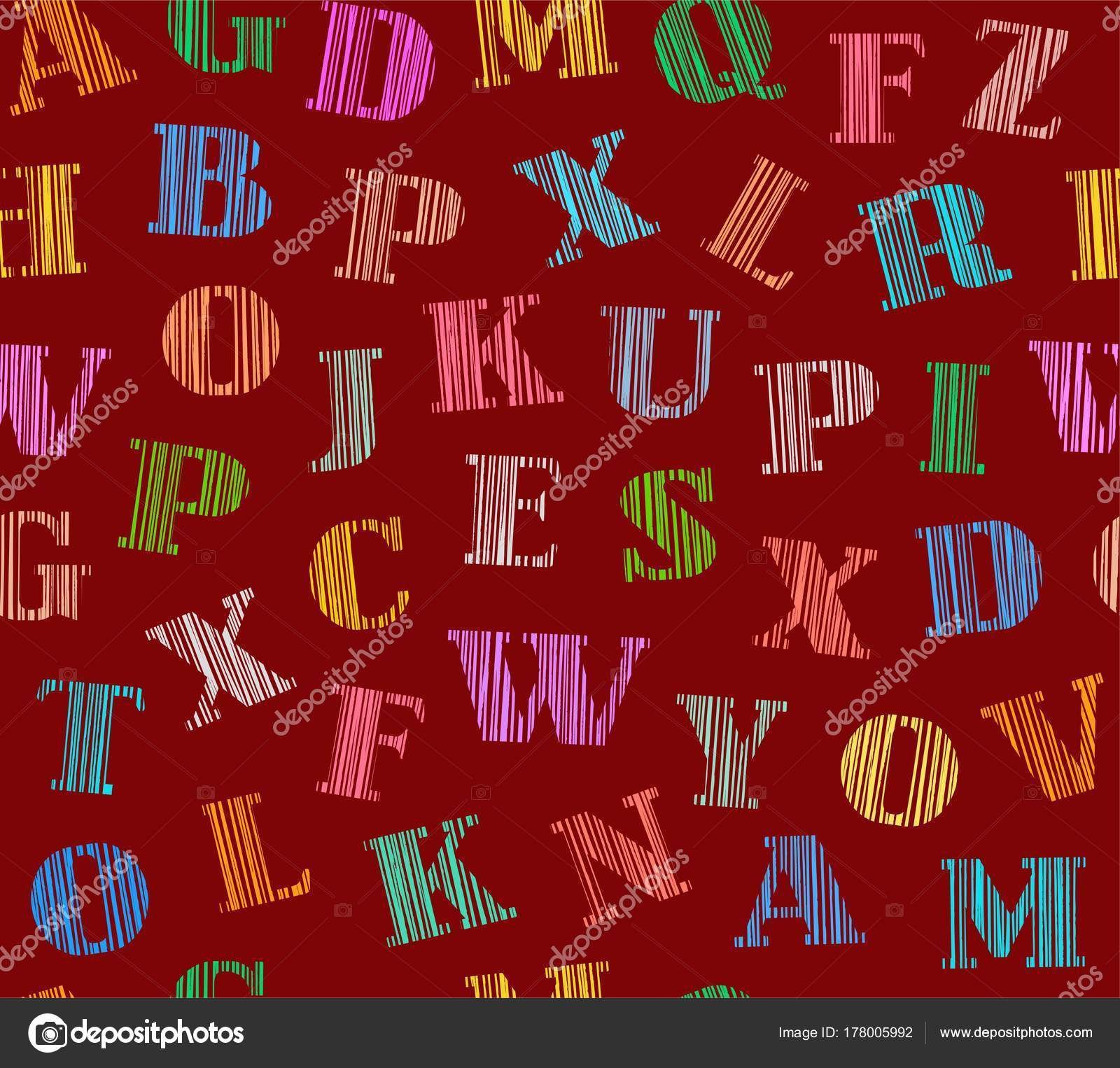 Rojo Oscuro En Ingles Letras Inglesas Patrones Sin Fisuras