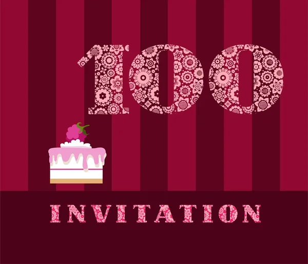 Invitation Ans Gateau Couleur Vecteur L Invitation Fete D Anniversaire Anniversaire Mariage Image Vectorielle Par Elenavdovina C Illustration