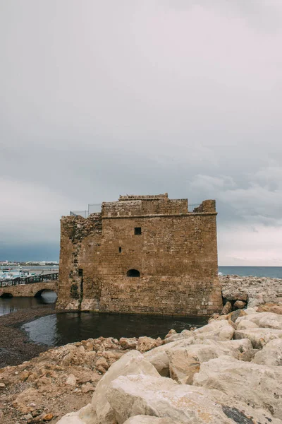 Ancient Castle Paphos Mediterranean Sea — Stock Photo, Image