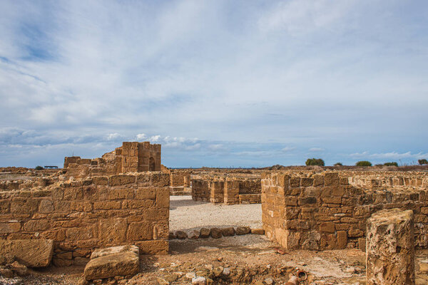 Древние руины дома Тесеев в Пафосе
