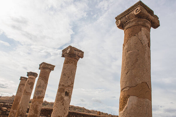 columns of ancient House of Theseus in paphos
