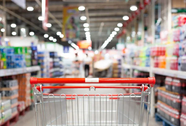 Shopping Cart Supermarket Abstract Blurred Photo Shopping Malls Cart Market — Stock Photo, Image