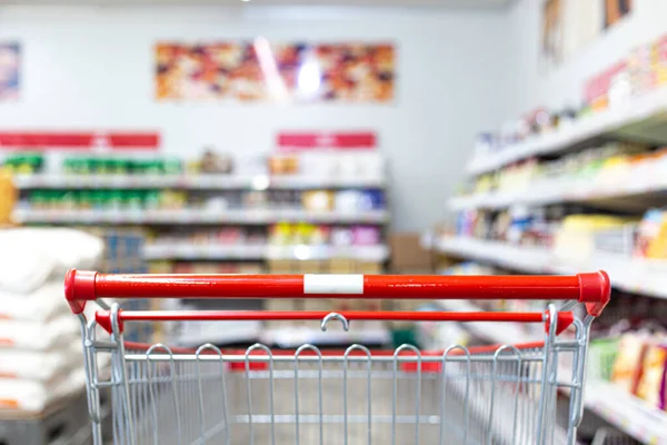 Shopping Cart Supermarket Abstract Blurred Photo Shopping Malls Cart Market — Stock Photo, Image