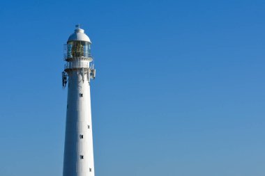 Slangkop Deniz Feneri Kulesi Açık Mavi Gökyüzü, Cape Town, Güney Afrika