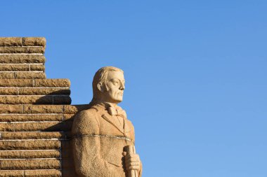 Andries Pretorius Voortrekker Anıtı 'nın temel taşı, Pretoria, Güney Afrika