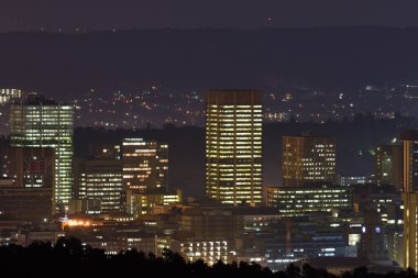 Pretoria Şehri Merkez Işıkları Gece, Güney Afrika