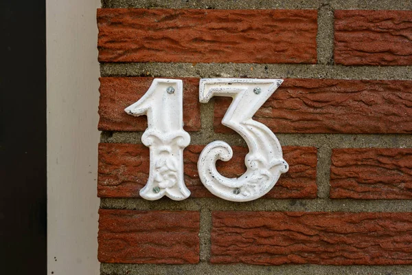 House number 13 — Stock Photo, Image