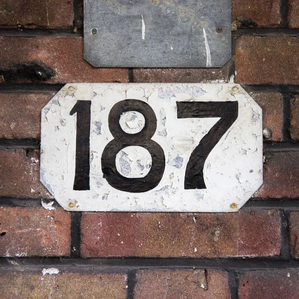 Ev numarası 187 — Stok fotoğraf
