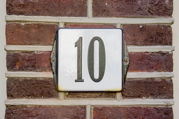 House number 10 — Stock Photo, Image