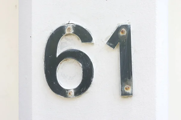 House number  61 — Stock Photo, Image