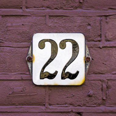 House number 22 clipart