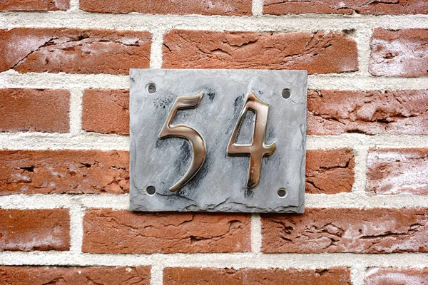 门牌号码 54 — 图库照片