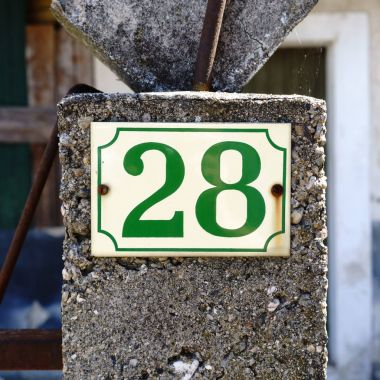 House number 28 clipart
