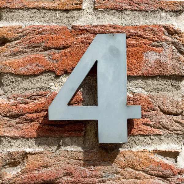 House Number Four — Stock Photo, Image