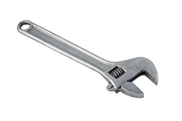 Железный гаечный ключ на белом — стоковое фото