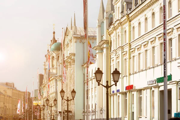 Nikolskaya Street, Moskova Cityscape bakış — Stok fotoğraf