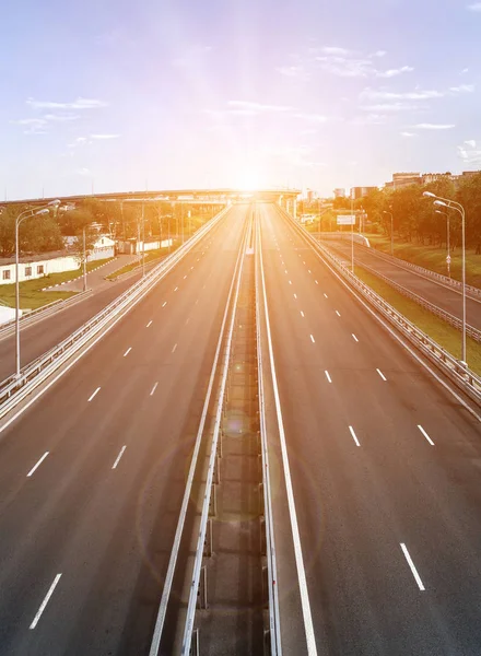 Highway at sunset — Stock Photo, Image