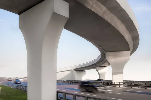 Concrete overpass from below — Stock Photo, Image