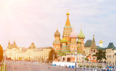 Moscow view with Saint Basil's Cathedral clipart