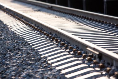 Tren yolu perspektif içinde