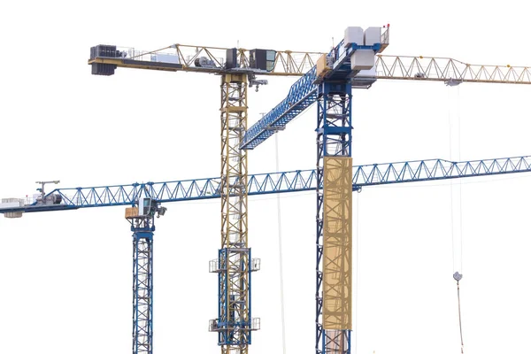 Group of construction cranes — Stock Photo, Image