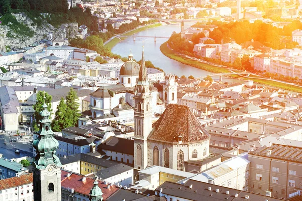 Salzburg in der dämmerung — Stockfoto