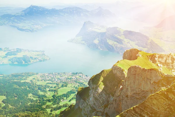 Luzerner See und Alpen — Stockfoto