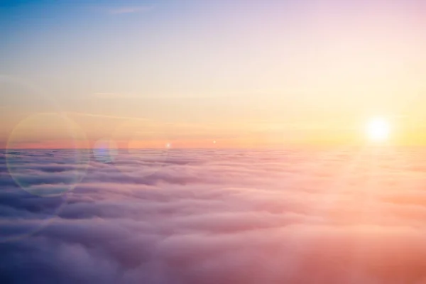 Sonnenuntergang Wolken von oben — Stockfoto