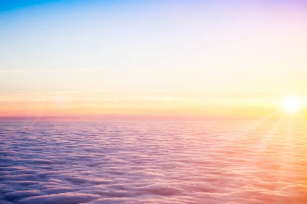 Sonnenuntergang Wolken von oben — Stockfoto