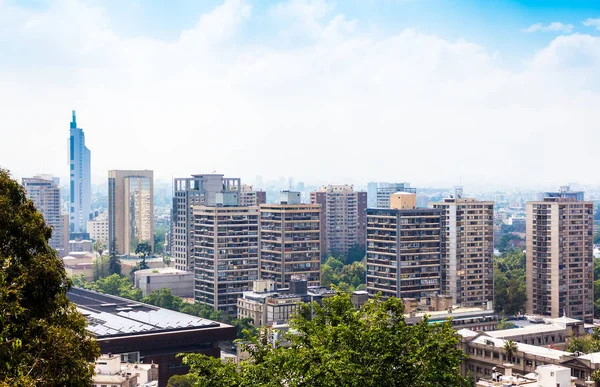 Uitzicht op het centrum van Santiago, Chili — Stockfoto