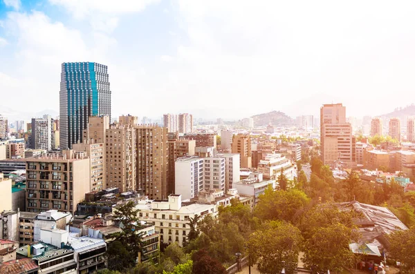 Uitzicht op het centrum van Santiago, Chili — Stockfoto