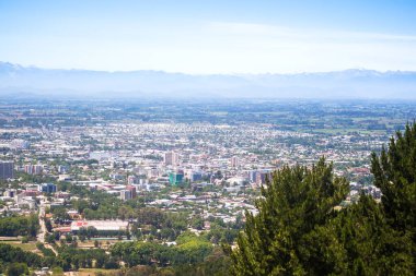 Şili 'deki Talca ve Cordilleras' ın panoramik görüntüsü