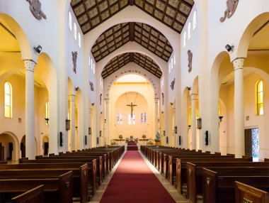 Talca, Chle 'deki San Agustin Katedrali' nin içi.