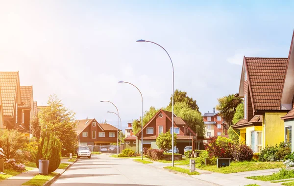 Typiskt Amerikanskt Kvarter För Medelklassen — Stockfoto