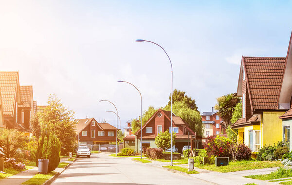 Typical american neighborhood for middle class