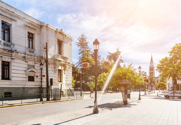 智利塔尔卡市中心 Armas广场 — 图库照片