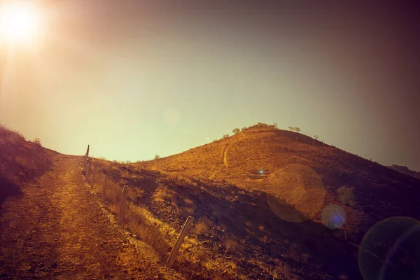 Footpath Hill Sunset — Stock Photo, Image