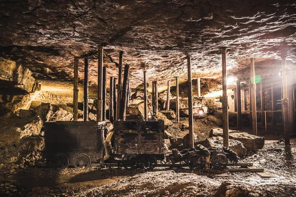 Cámara en una mina de plata, Tarnowskie Gory, patrimonio de la UNESCO Imagen de stock